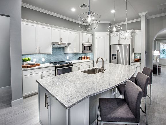Kitchen with stainless steel appaliances