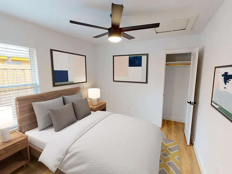 Bedroom 4. This image shows a virtually furnished space. Bedrooms come unfurnished.