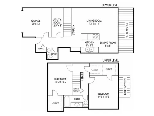 Floor plan Lakeview and Savannah Townhome