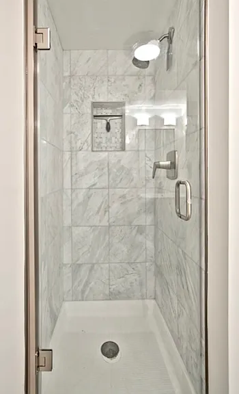 All tile shower stall