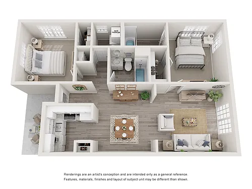 Floor plan Oaks 2 bedroom 2 bath