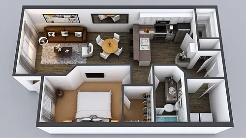 Floor plan A3 One Bedroom