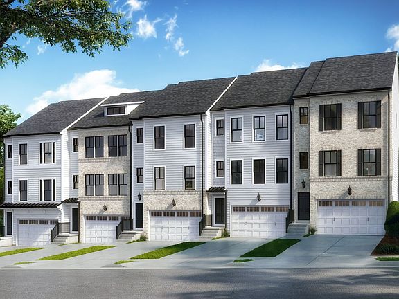 Tuscarora Creek East Harlow II Townhome Rendering with Modern Farmhouse Exterior