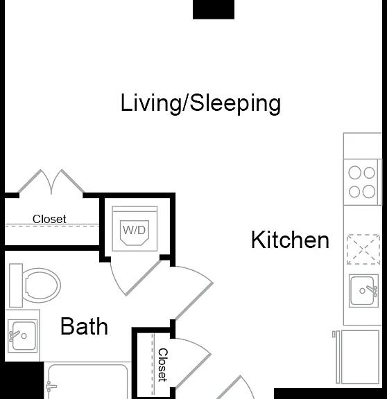 Serenity - S13 - 1 Beds - 1 Baths - 533 Sq. ft.