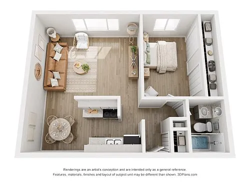Floor plan Fir (1x1)