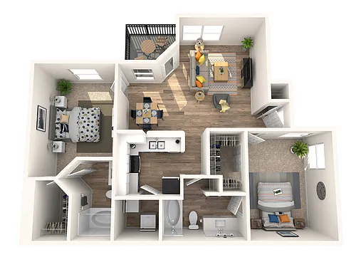 Floor plan 2x2 Gold