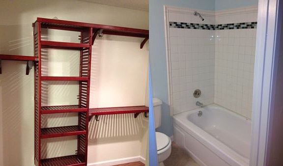 open closet and bathroom
