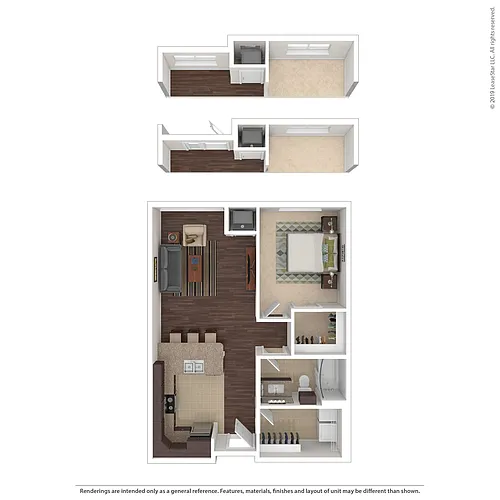 Floor plan 1 Bedroom - A1 - L