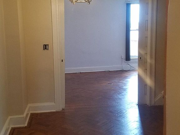 Front entry way looking into dining room