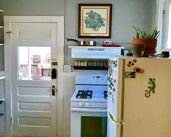 Front door has a punch pad. Tenant can choose their unique code for entry.