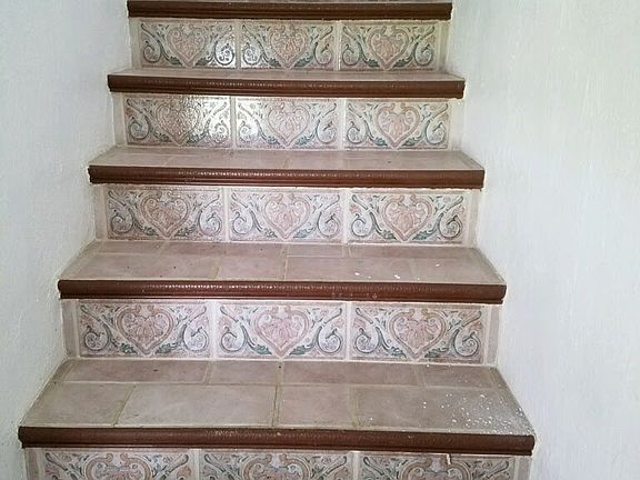Beautiful hand tiled stairs