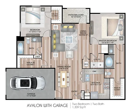 Floor plan Avalon with Garage