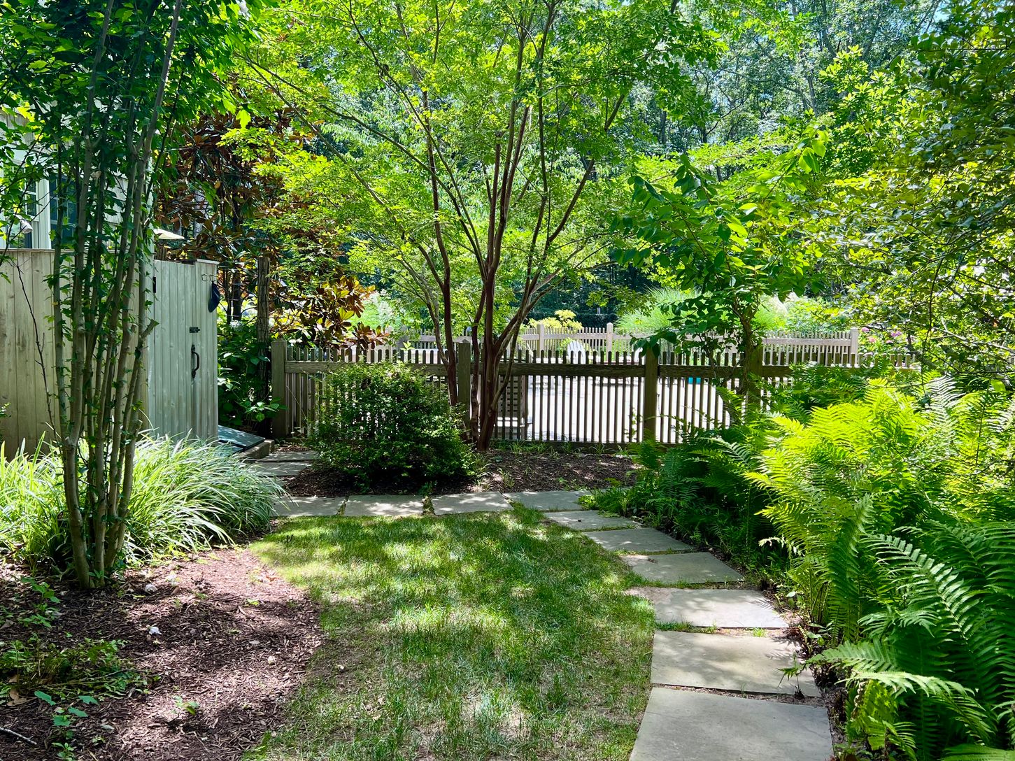  Serene pathway to outdoor shower and pool
