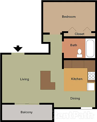 Floor plan 1 Bedroom