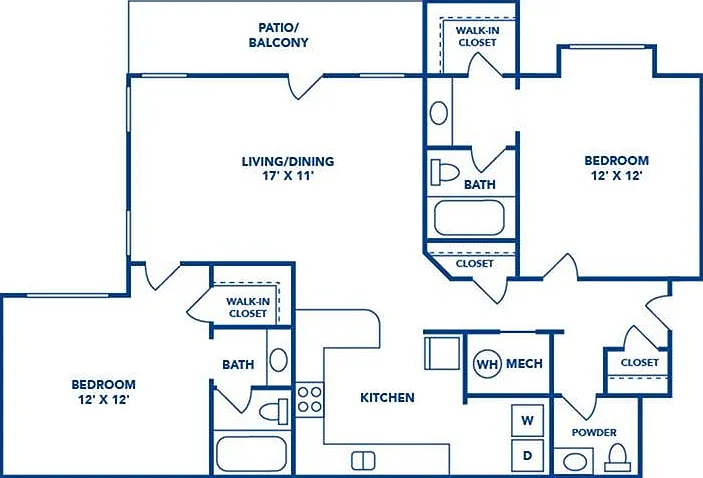 2 Bedroom | 2.5 Bath | 1055 SF 2 Bedroom | 2.5 Bath | 1055 SF