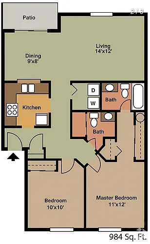 Floor plan 2X2