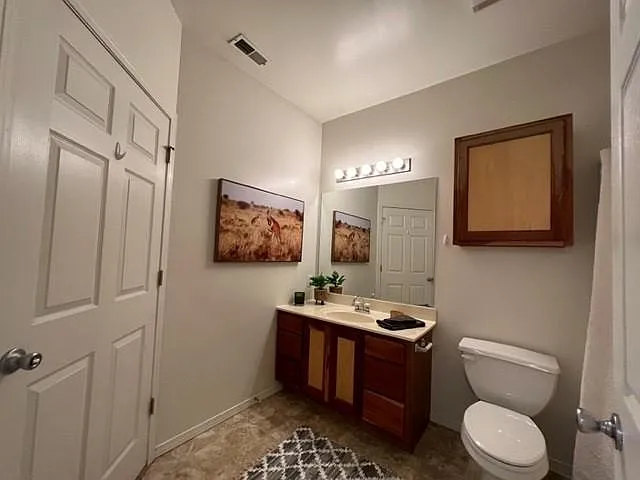 Attached bath in a 3 bedroom floor plan