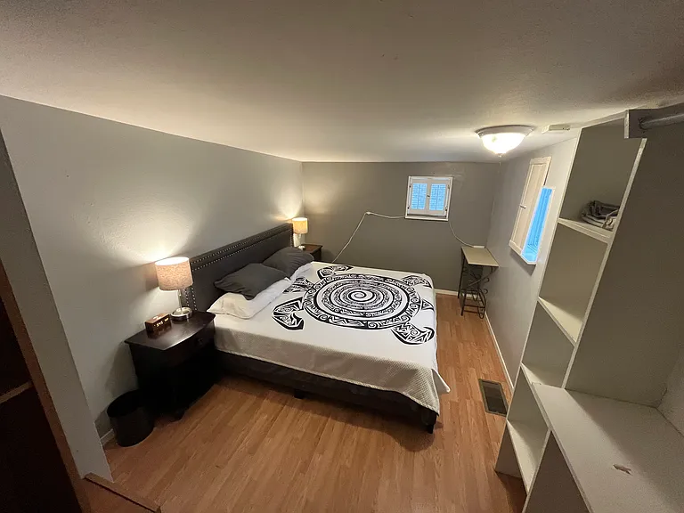 Primary bedroom, King Size Bed.