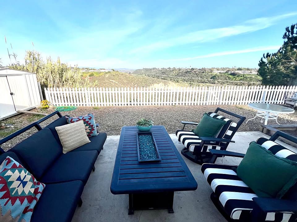 Backyard with canyon view.