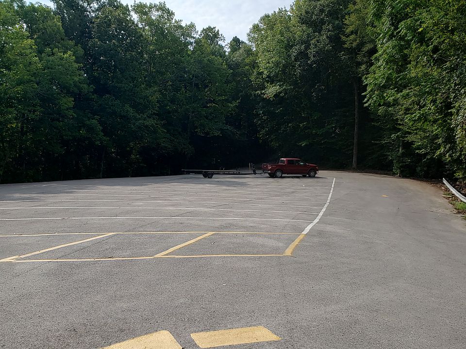 Huge parking lot at boat ramp