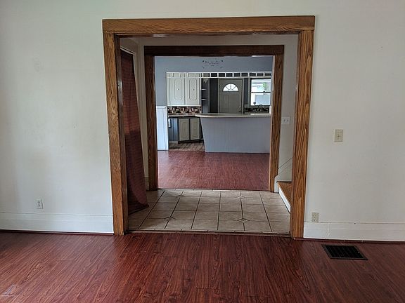View from living room through to kitchen
