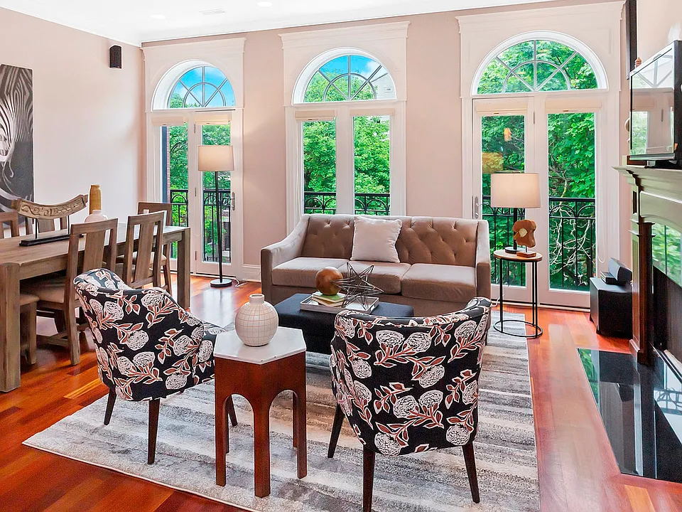 Open concept floor plan with a large living/dining space is perfect for entertaining and is soaked w