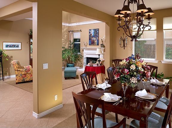Elegant formal dining and living room