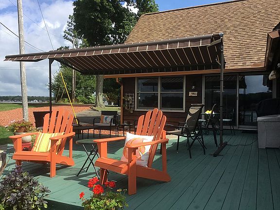 Rear deck with new awning