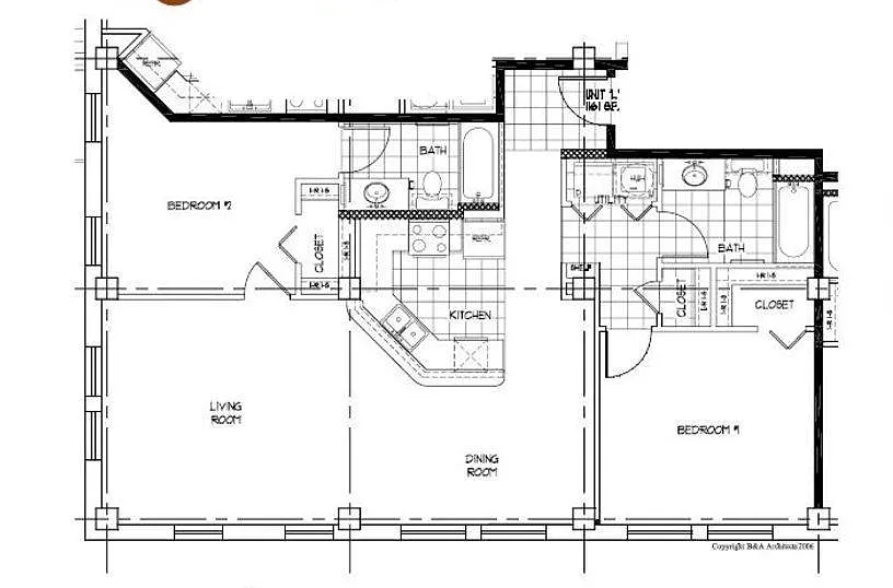 Floor plan 2 Bedroom 2 Bath