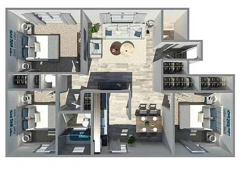 Floor plan Three Bedroom