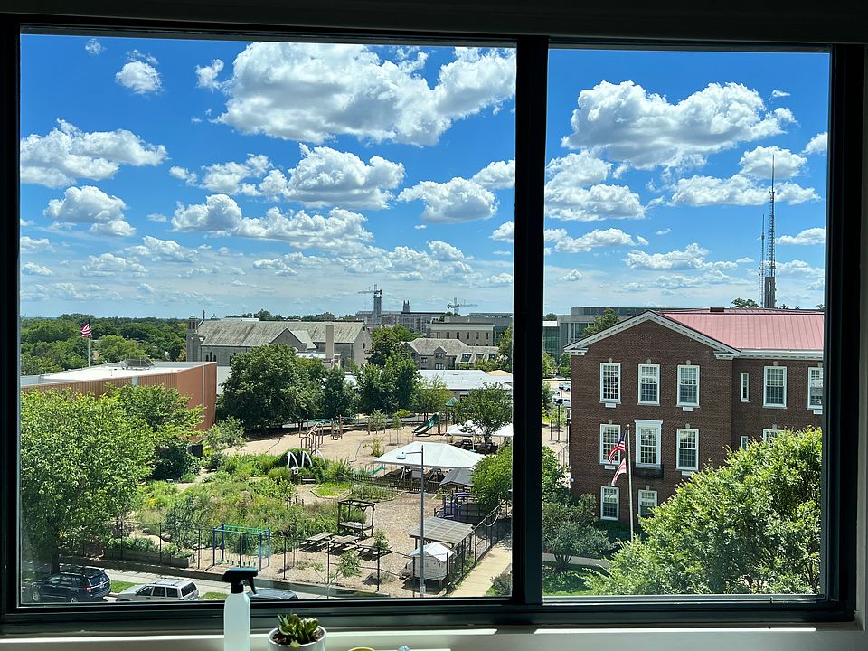 Enjoy picturesque views from both living room and bedroom windows.