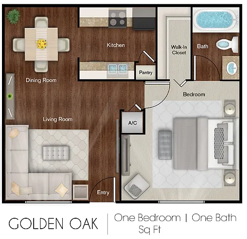 Floor plan A SO- A 1x1