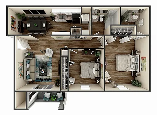 Floor plan 2B2B
