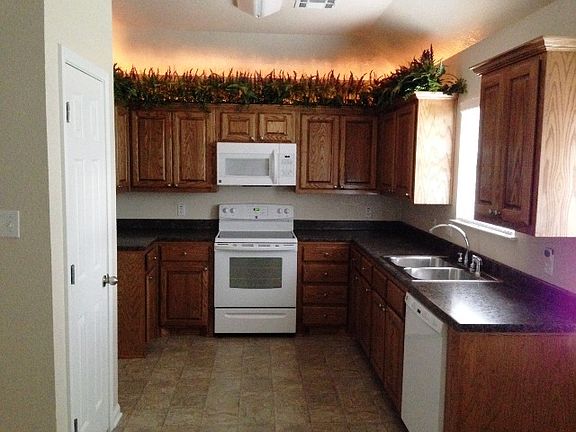Kitchen with Floral Lighting