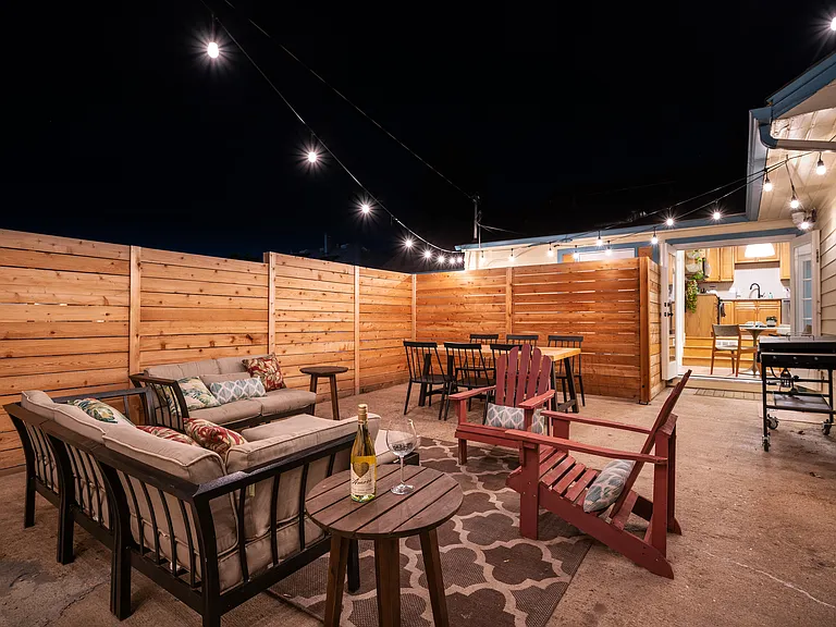 private backyard patio