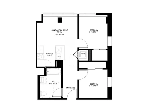 Floor plan J-Line 2BD