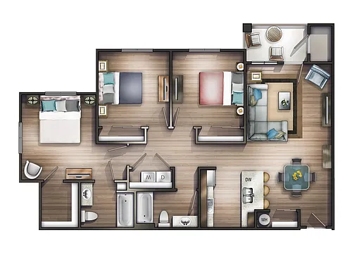 Floor plan 3 Bedroom