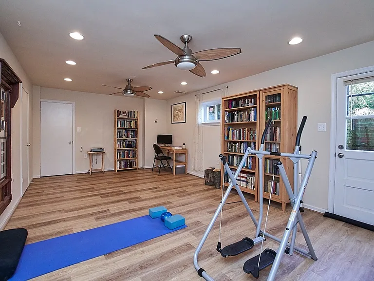 Large bedroom. In this photo the tenant decided to dedicate it as home office/yoga area.