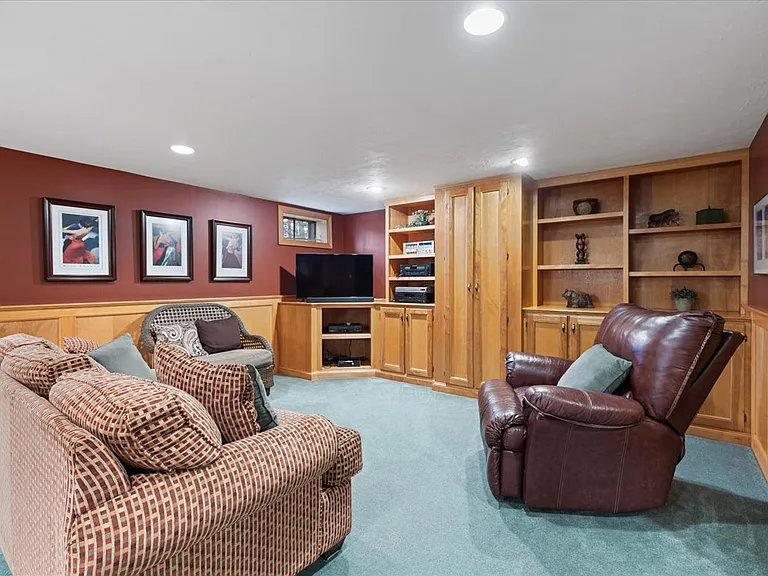 Basement rec room.