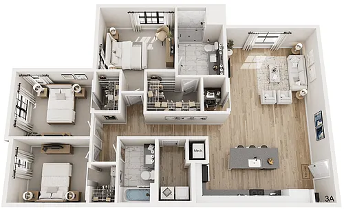Floor plan 3A