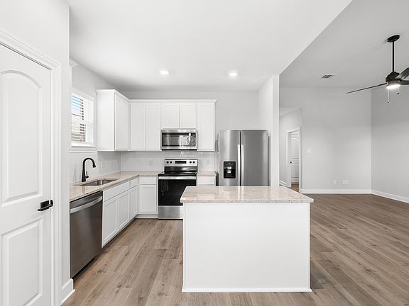 The kitchen of the Blanco has energy-efficient appliances.