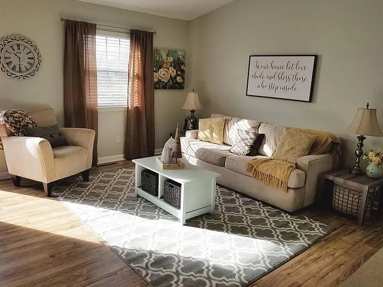 Vaulted living room