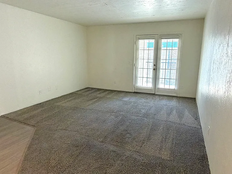 Living room with patio access