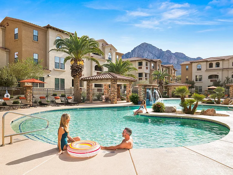 Resort style swimming pool