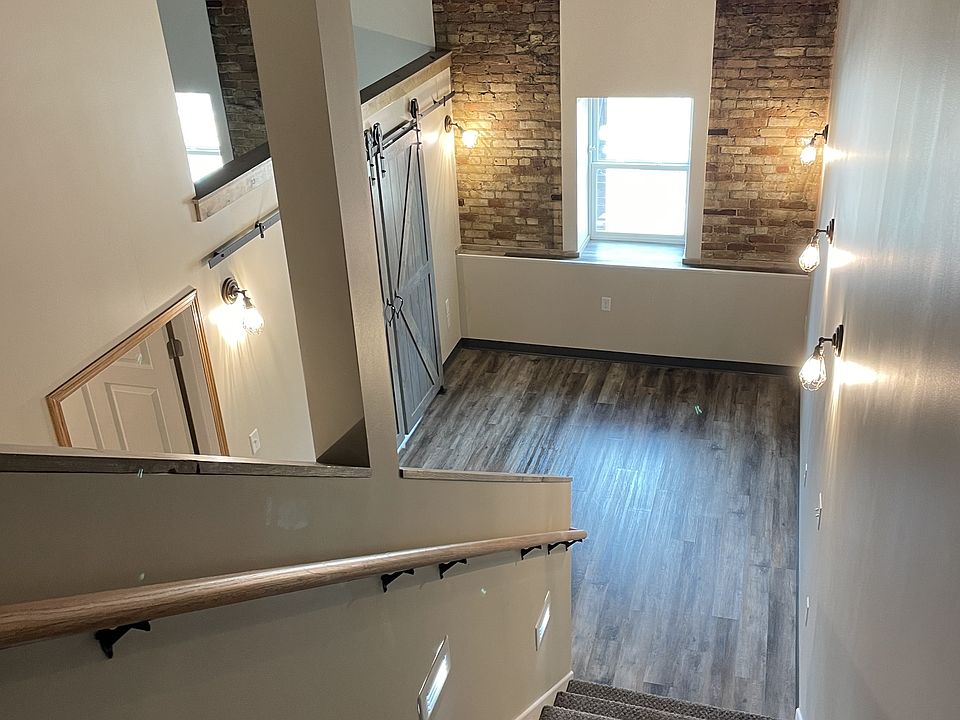 View from top of stairs