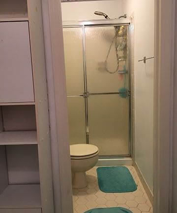 master bath. walk in shower.