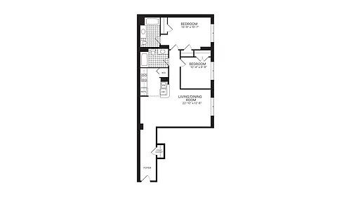 Floor plan 2 Bed 2 Bath B04