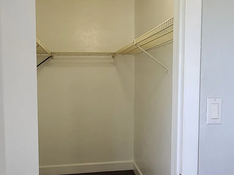 Walkin closet upstairs room.