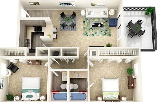 2A-1150 sqft 2A-1150 sqft