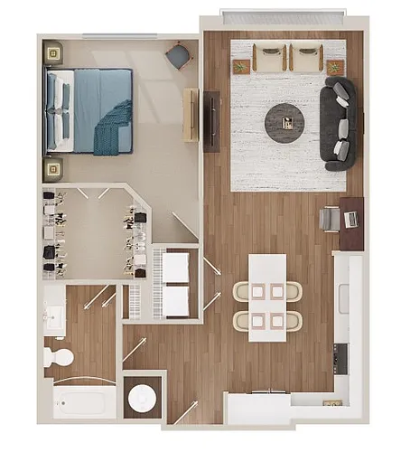 Floor plan 1B-D